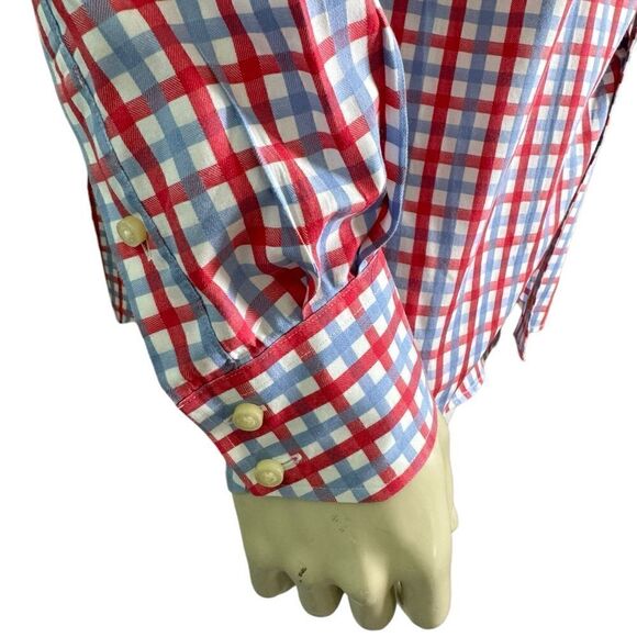 Thomas Dean L/S Casual Button Down Plaid Shirt Size Large NWOT - Picture 7 of 10